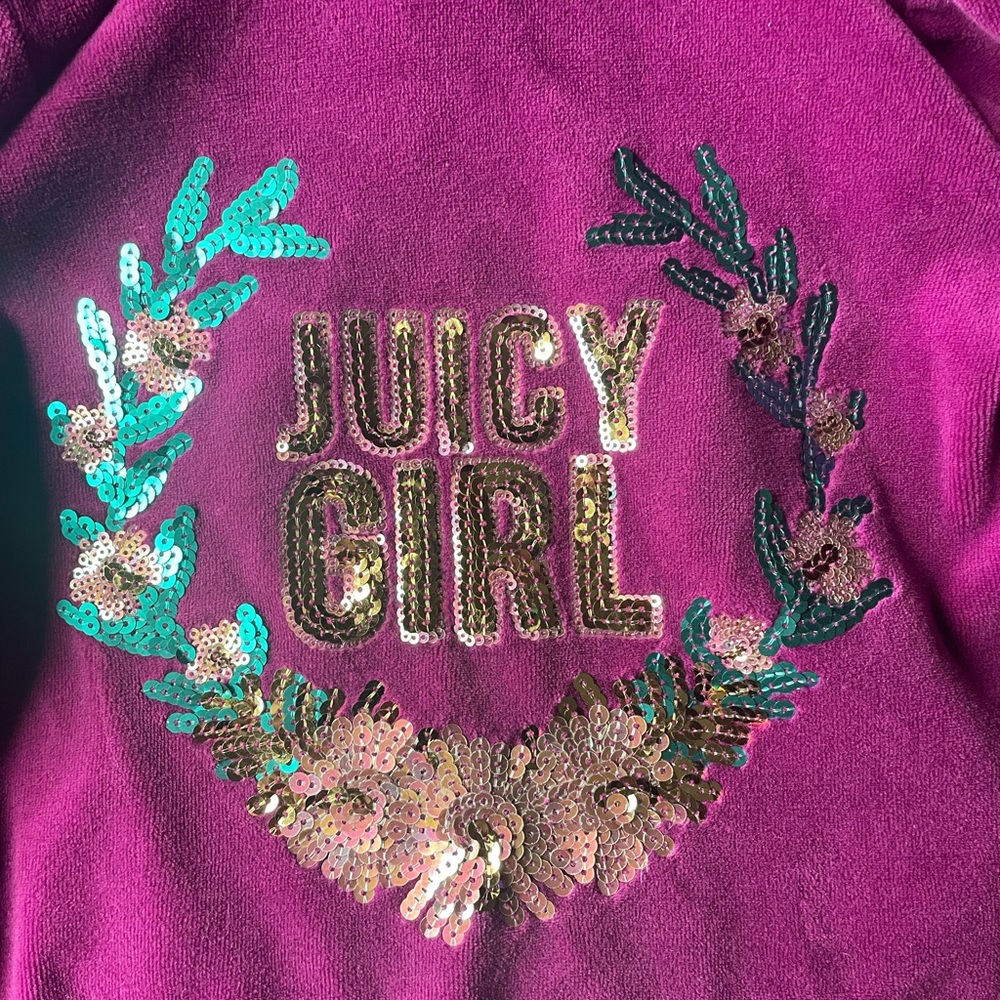 Juicy couture girls pink hooded zip up jacket